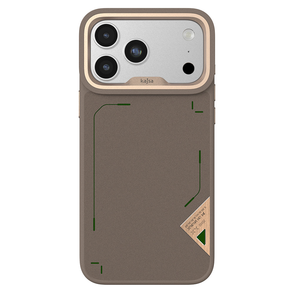 Apple iPhone 17 Pro Kılıf M-safe Şarj Özellikli O-Ring Metal Kamera Çerçeveli Kajsa Matrix Collection Kapak