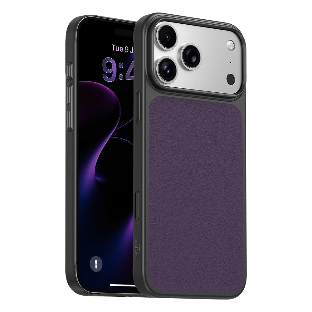 Apple iPhone 17 Pro Kılıf M-Safe Şarj Özellikli PU Zore Paris Trexo Sert PC Kapak
