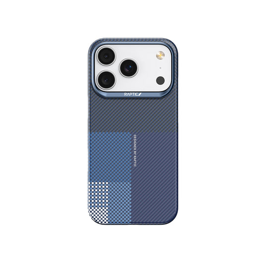 Apple iPhone 17 Pro Kılıf M-safe Şarj Özellikli Raptic Aramid Skin Transform Serisi Kapak Mavi
