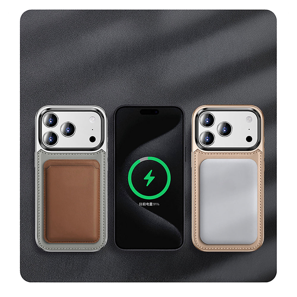 Apple iPhone 17 Pro Kılıf M-safe Şarj Özellikli Standlı Leto Kapak Gri