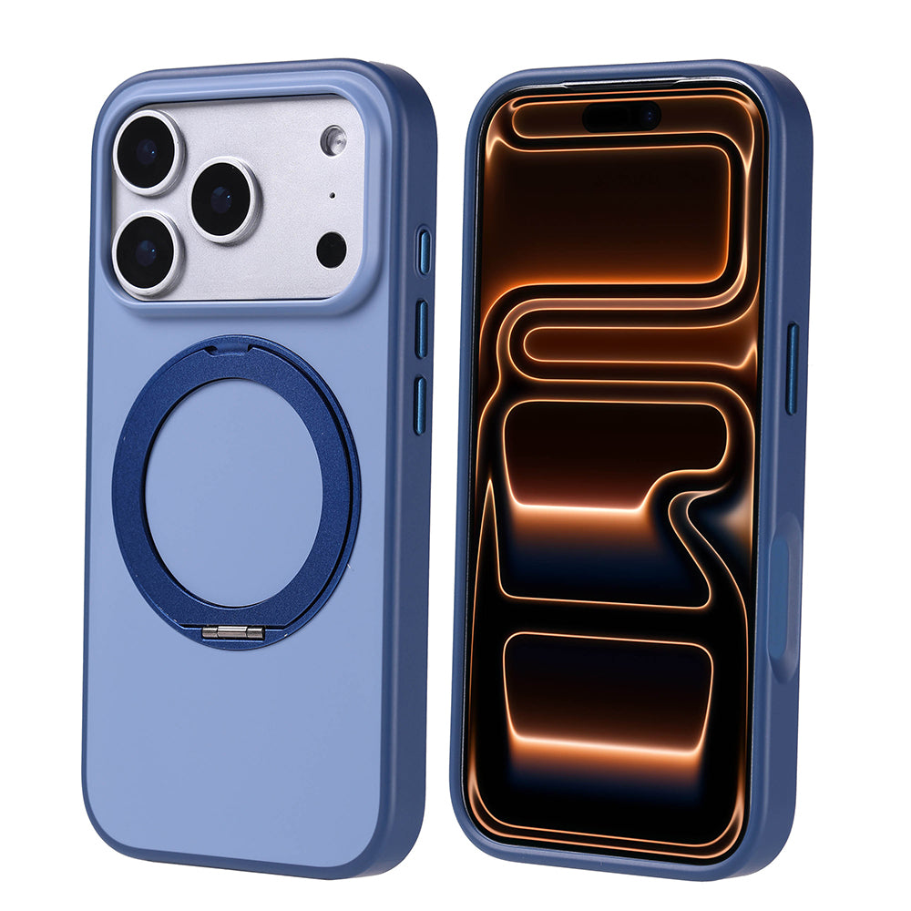 Apple iPhone 17 Pro Kılıf M-Safe Şarj Özellikli Standlı Zore Proton Silikon Kapak Siyah