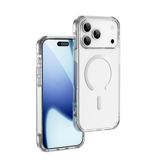 Apple iPhone 17 Pro Kılıf M-safe Şarj Özellikli Wiwu MCC-702 Titanyum Pro Serisi Sert PC Kapak Siyah