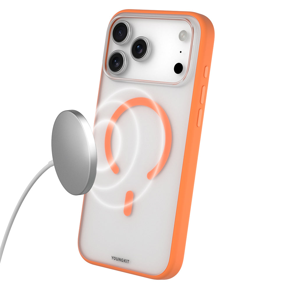 Apple iPhone 17 Pro Kılıf M-safe Şarj Özellikli Youngkit Clear Serisi Kapak Siyah