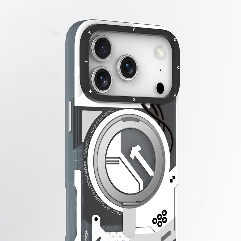 Apple iPhone 17 Pro Kılıf M-safe Şarj Özellikli Youngkit Starship Serisi Kapak Siyah