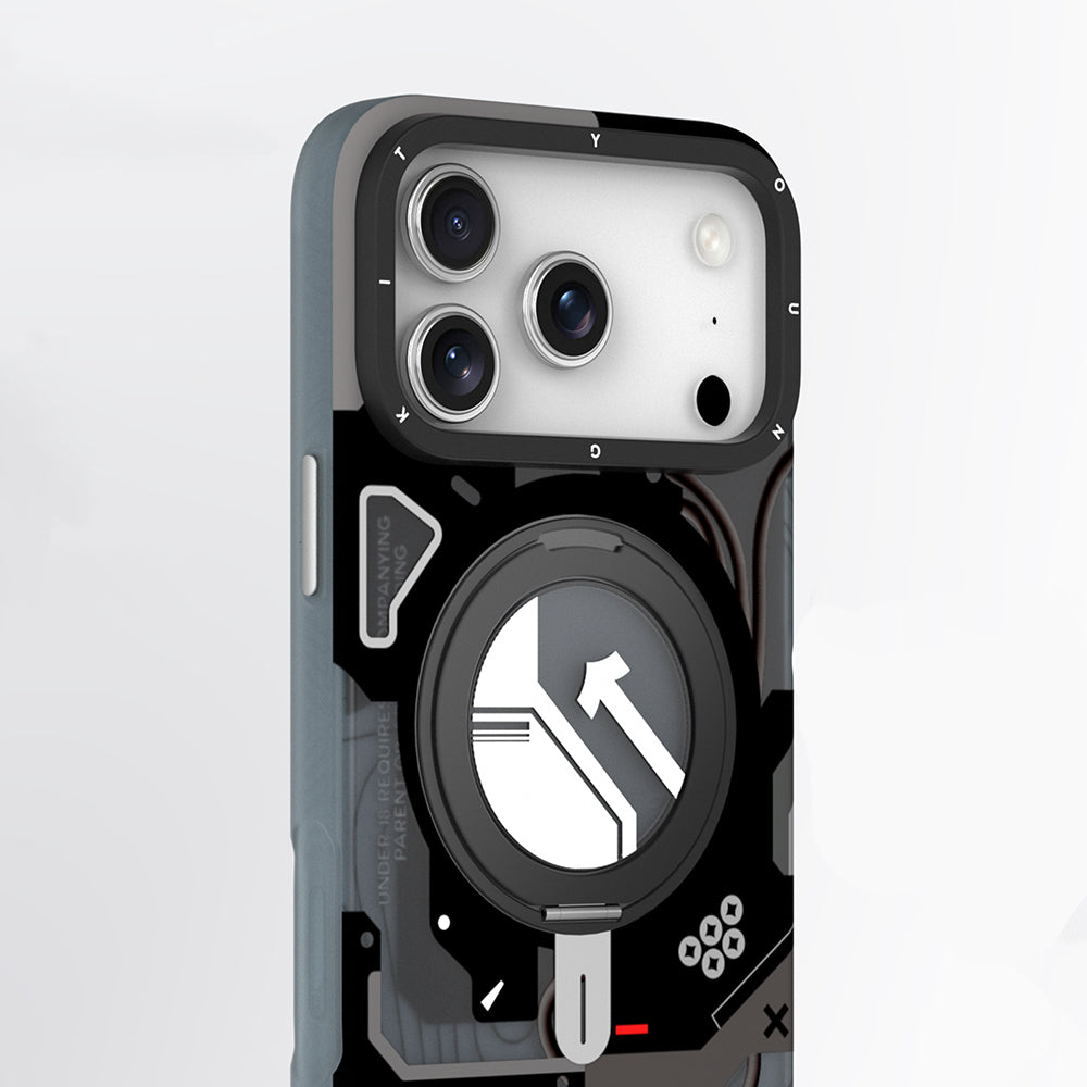 Apple iPhone 17 Pro Kılıf M-safe Şarj Özellikli Youngkit Starship Serisi Kapak Siyah
