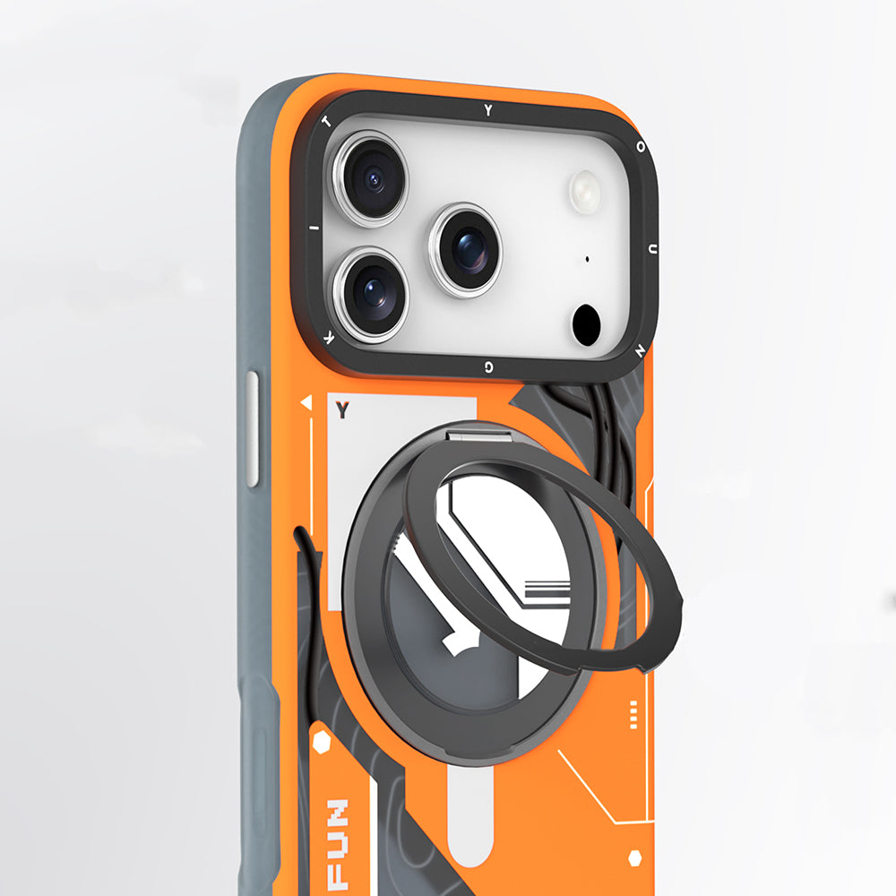 Apple iPhone 17 Pro Kılıf M-safe Şarj Özellikli Youngkit Starship Serisi Kapak Mavi