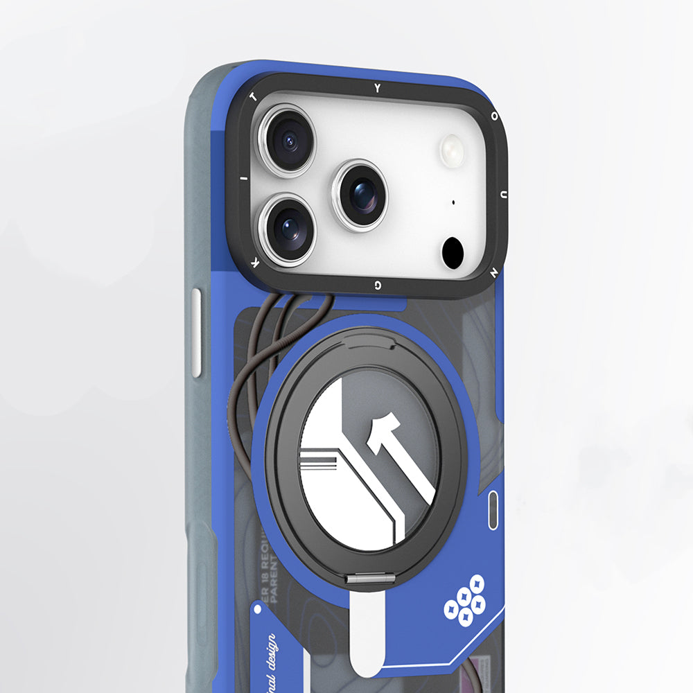 Apple iPhone 17 Pro Kılıf M-safe Şarj Özellikli Youngkit Starship Serisi Kapak Turuncu