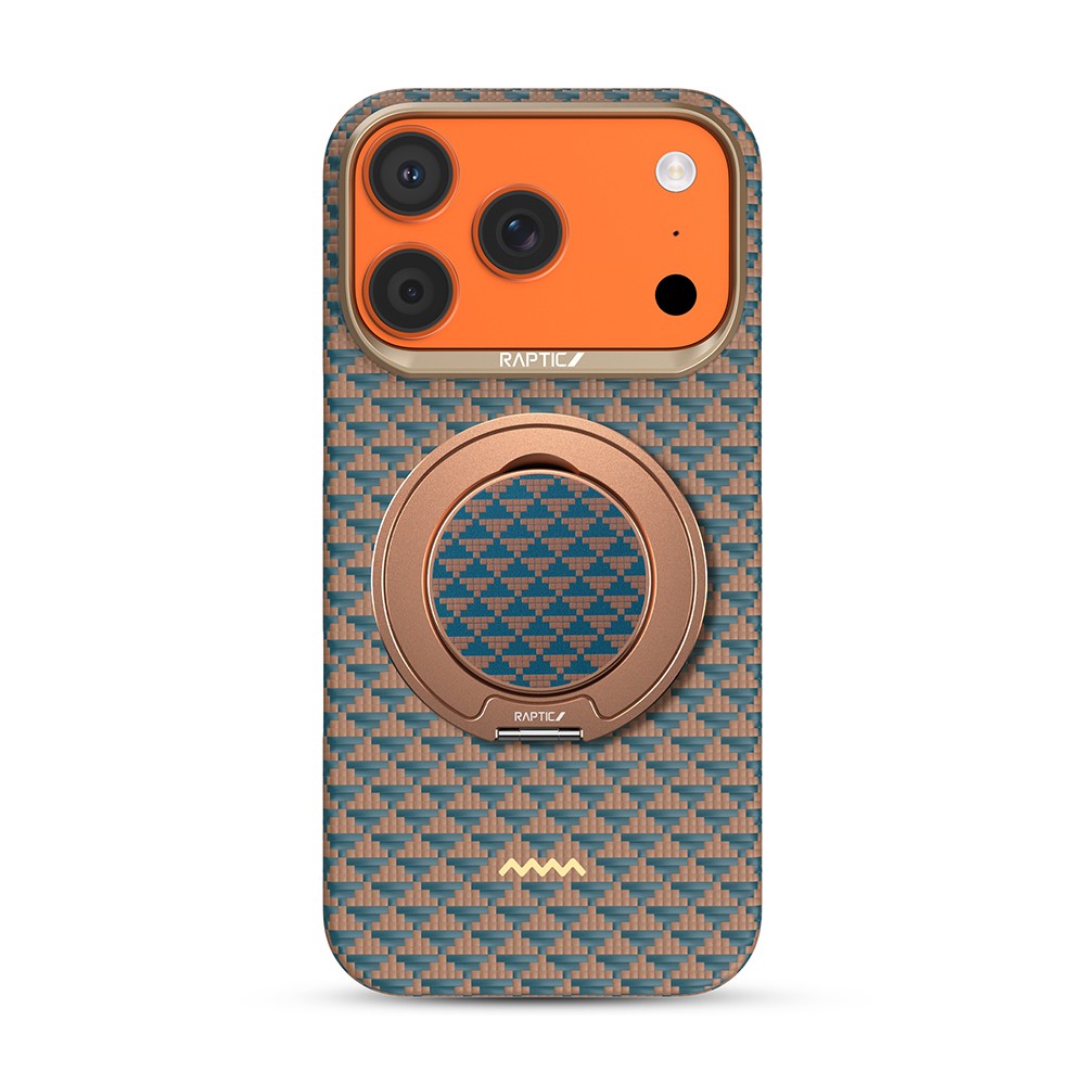Apple iPhone 17 Pro Kılıf Raptic 2in1 Bundle Kit Aramid Skin Destiny Serisi Stand ve Karbon Kapak