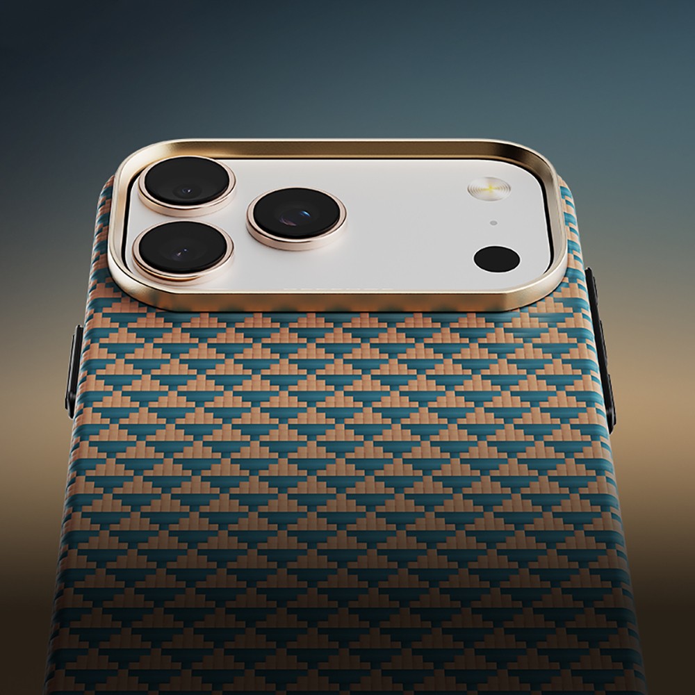 Apple iPhone 17 Pro Kılıf Raptic 2in1 Bundle Kit Aramid Skin Destiny Serisi Stand ve Karbon Kapak