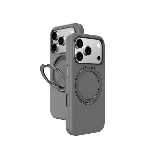 Apple iPhone 17 Pro Max Amazingthing Cloudie MagSpin 360 Derece Standlı M-Safe Kılıf Gri