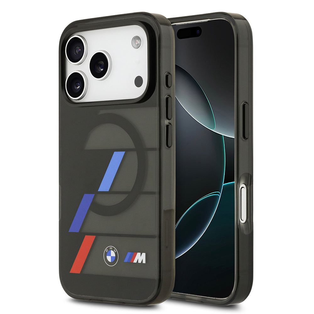 Apple iPhone 17 Pro Max Kılıf BMW Orjinal Lisanslı M-safe Şarj Özellikli IML Baskılı Üç Renkli M Dizayn Kapak
