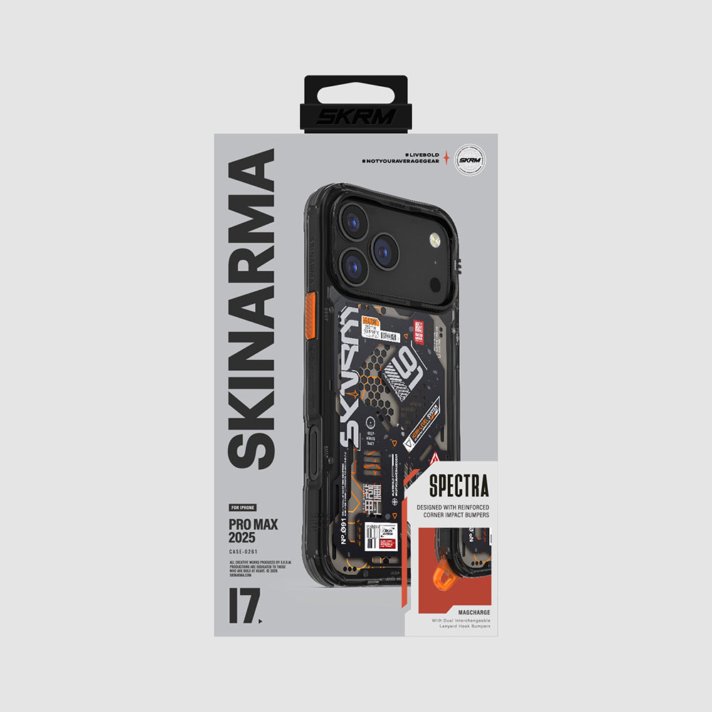 Apple iPhone 17 Pro Max Kılıf Desenli Airbag Tasarımlı Skinarma Spectra Kapak Yeşil