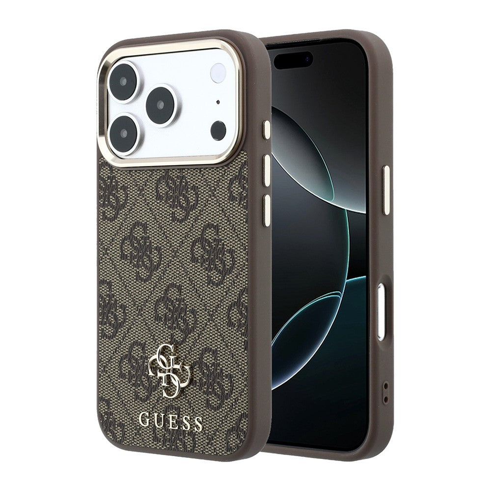 Apple iPhone 17 Pro Max Kılıf Guess Orjinal Lisanslı M-safe Şarj Özellikli Small 4G Classic Logolu Kapak