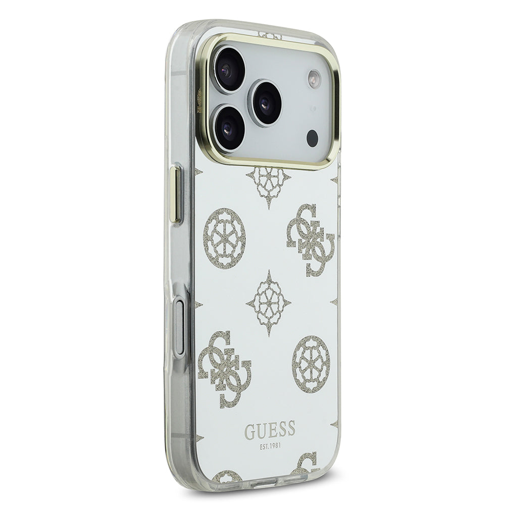 Apple iPhone 17 Pro Max Kılıf Guess Orjinal Lisanslı Metal Kamera Çerçeveli Simli Aynalı Kapak Gümüş
