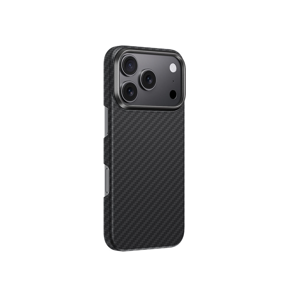 Apple iPhone 17 Pro Max Kılıf M-safe Şarj Özellikli 1500D Aramid Fiber Amazingthing Titan Max Serisi Kapak Siyah-Gri