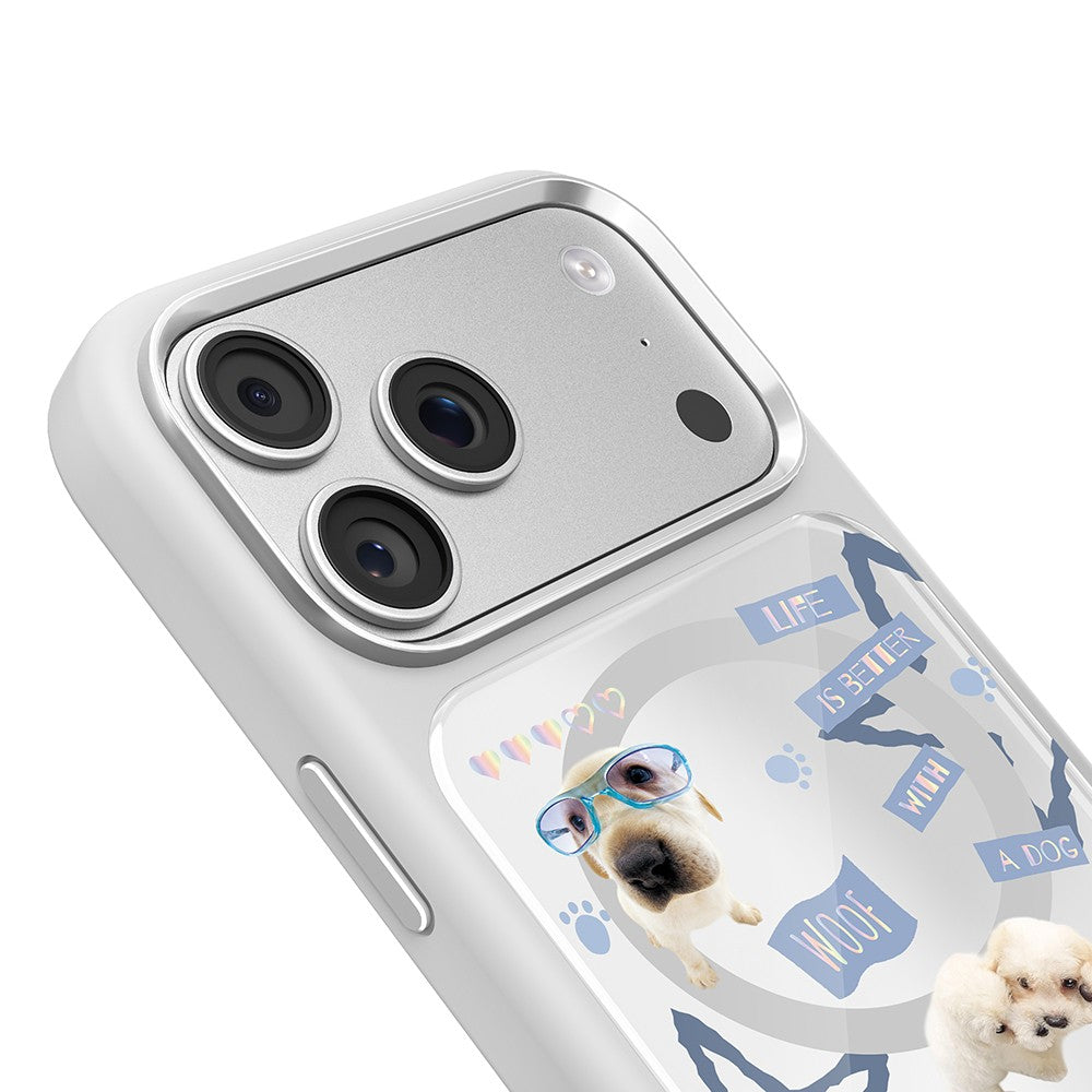 Apple iPhone 17 Pro Max Kılıf M-safe Şarj Özellikli 3D Baskılı Tasarım Mutural The Dog Serisi Kapak