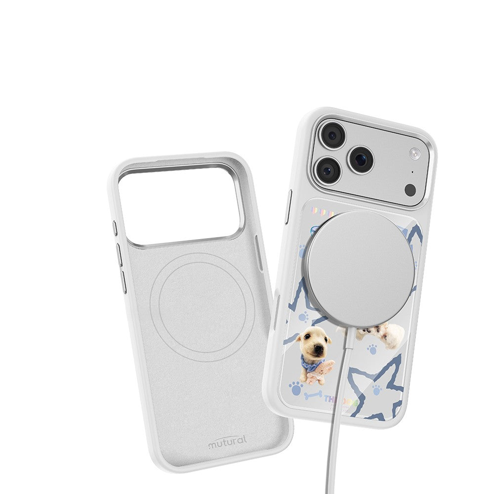 Apple iPhone 17 Pro Max Kılıf M-safe Şarj Özellikli 3D Baskılı Tasarım Mutural The Dog Serisi Kapak