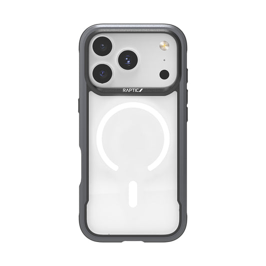 Apple iPhone 17 Pro Max Kılıf M-safe Şarj Özellikli Airbagli Raptic Shield Serisi Şeffaf Arka Yüzey Kapak Siyah