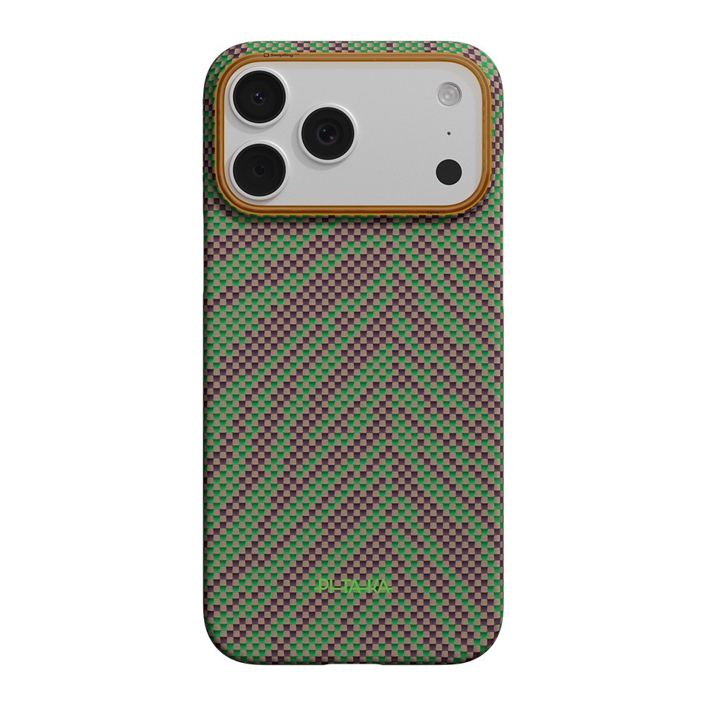 Apple iPhone 17 Pro Max Kılıf M-safe Şarj Özellikli Aramid Karbon Fiber Pitaka Breath of Veins Serisi Kapak