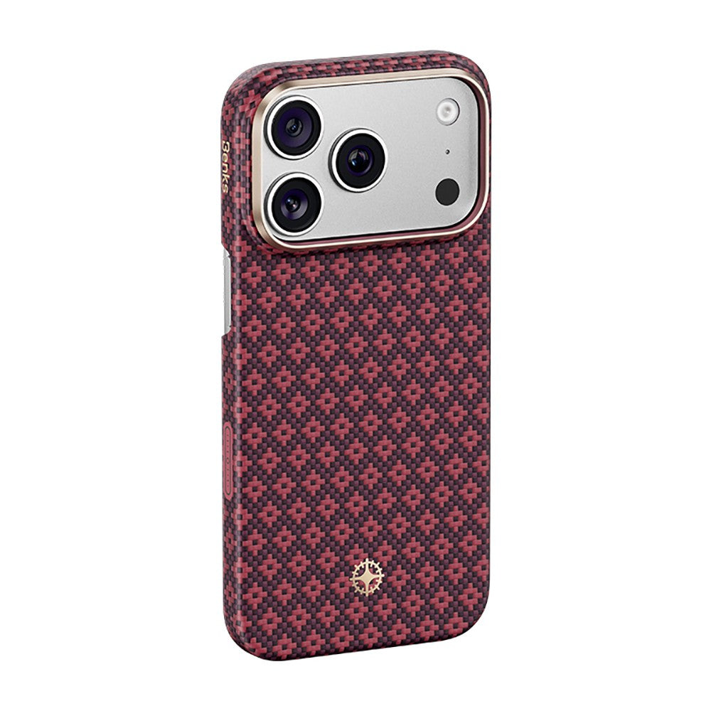 Apple iPhone 17 Pro Max Kılıf M-Safe Şarj Özellikli Benks ArmorAir ArmorGrid Serisi C1 Kevlar Karbon Kapak