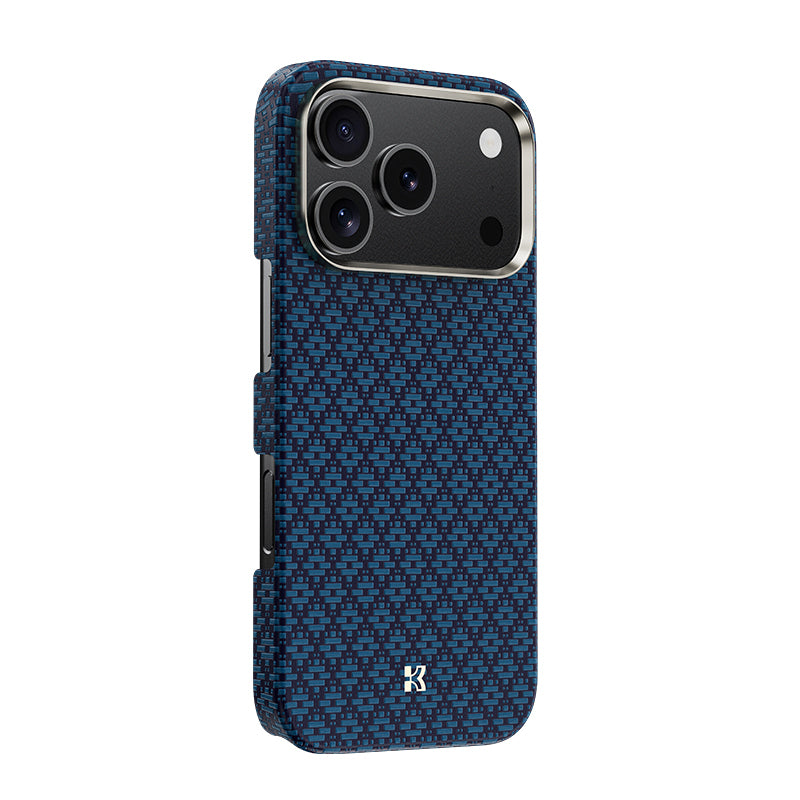Apple iPhone 17 Pro Max Kılıf M-Safe Şarj Özellikli Benks ArmorAir ArmorGrid Serisi Kevlar Kapak Turuncu