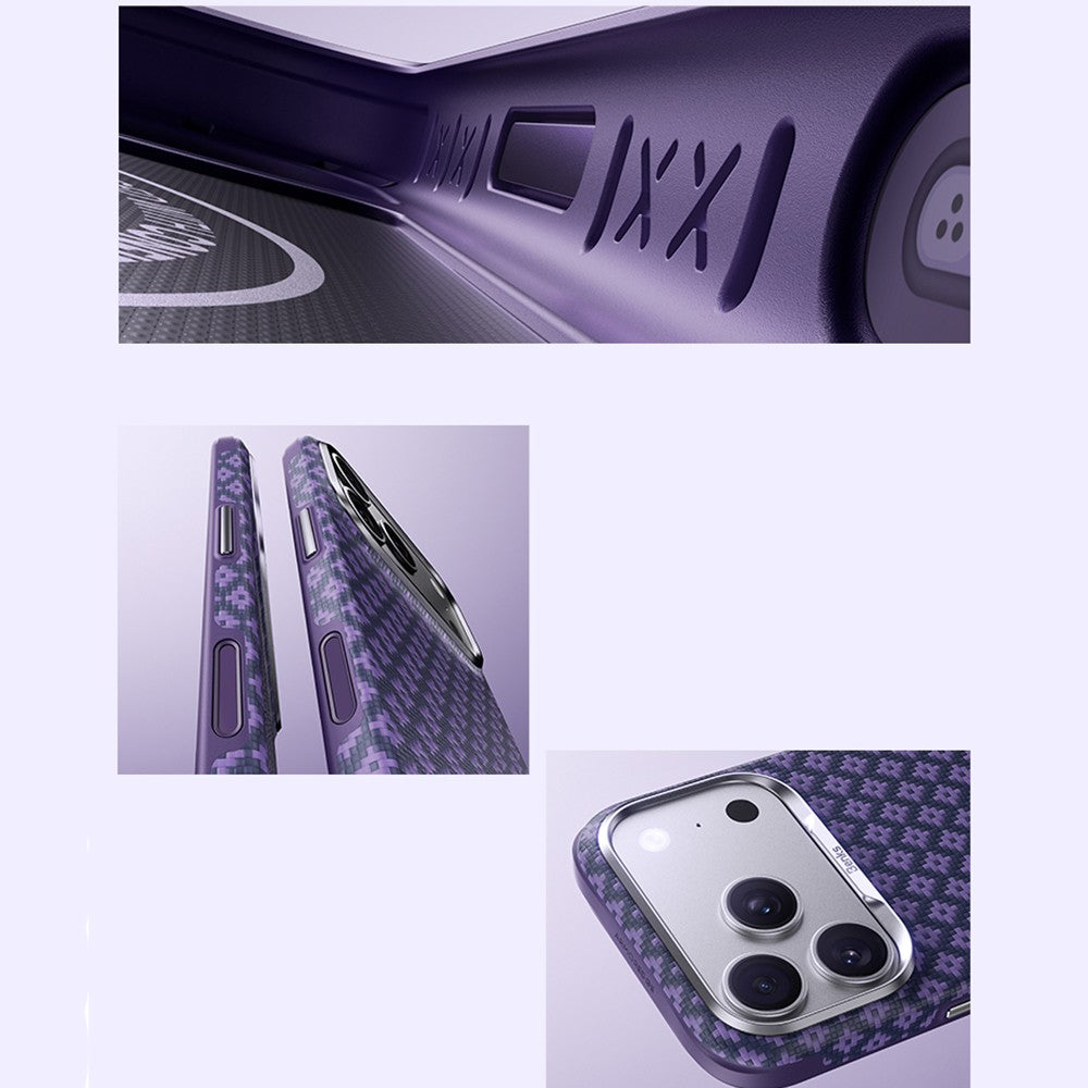 Apple iPhone 17 Pro Max Kılıf M-Safe Şarj Özellikli Benks ArmorPro ArmorEdge X9 Serisi Kevlar Karbon Kapak