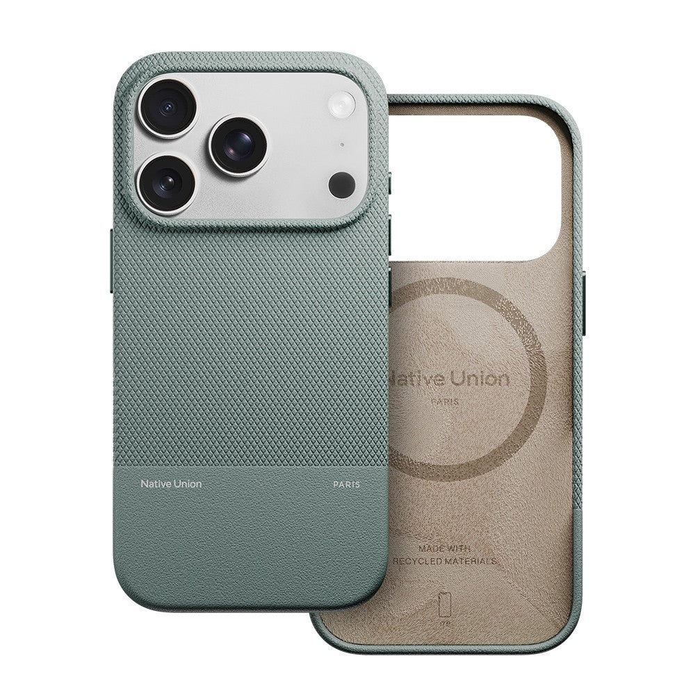 Apple iPhone 17 Pro Max Kılıf M-safe Şarj Özellikli Deri Dokulu Native Union RE Classic Serisi Kapak