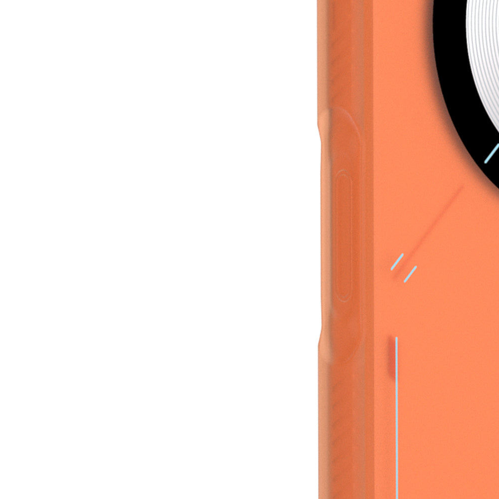 Apple iPhone 17 Pro Max Kılıf M-safe Şarj Özellikli Disk Desenli Youngkit Disc Battle Kapak Turuncu