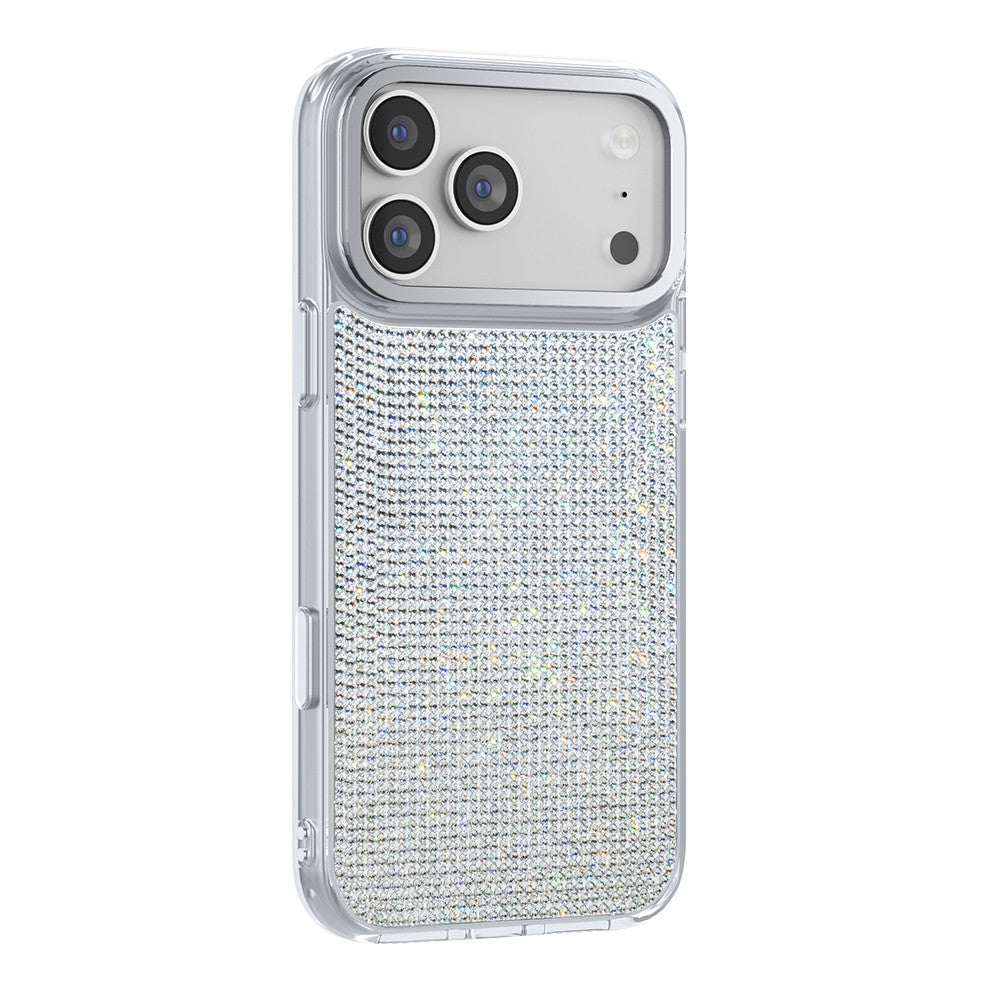 Apple iPhone 17 Pro Max Kılıf M-Safe Şarj Özellikli El İşlemeli Swarovski Taşlı Zore Paris Riva Sert PC Kapak