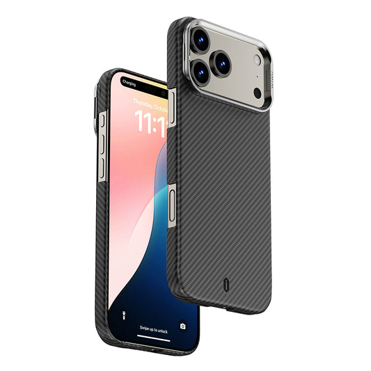 Apple iPhone 17 Pro Max Kılıf M-safe Şarj Özellikli Kamera Standlı Wiwu DCC-206 Aramid Air Kapak