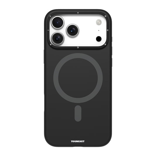 Apple iPhone 17 Pro Max Kılıf M-Safe Şarj Özellikli Kamera Standlı Youngkit Gel Cream Serisi Kapak