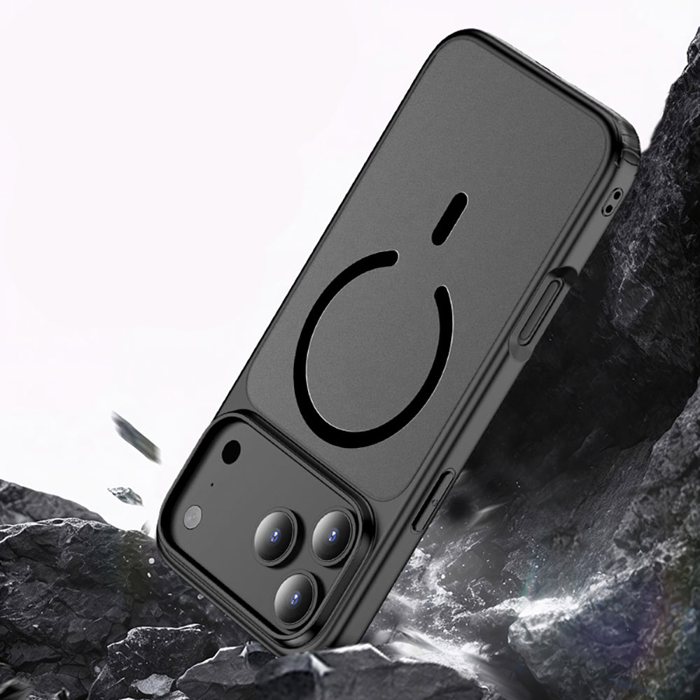 Apple iPhone 17 Pro Max Kılıf M-safe Şarj Özellikli Mat Arka Yüzey Wlons Lola Kapak Turuncu