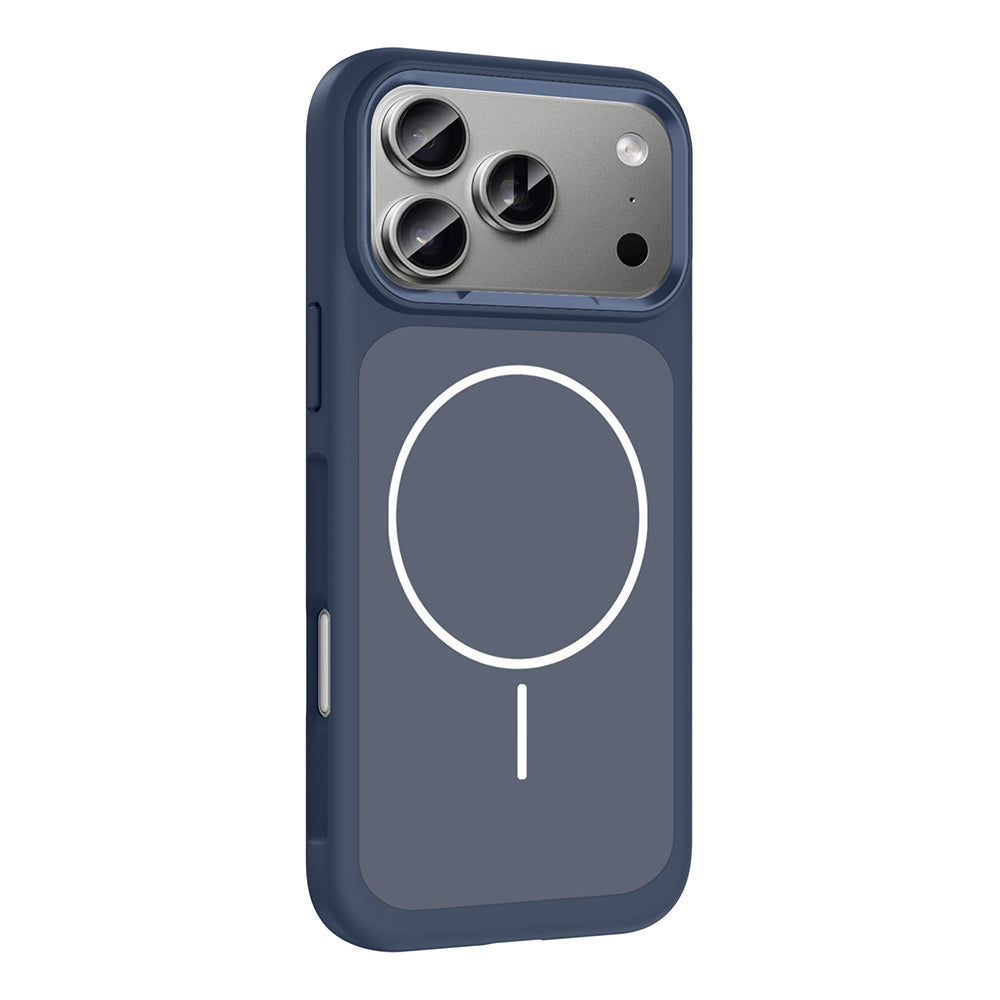 Apple iPhone 17 Pro Max Kılıf M-Safe Şarj Özellikli Metal Kamera Çerçeveli Zore Sanremo Silikon Kapak Beyaz