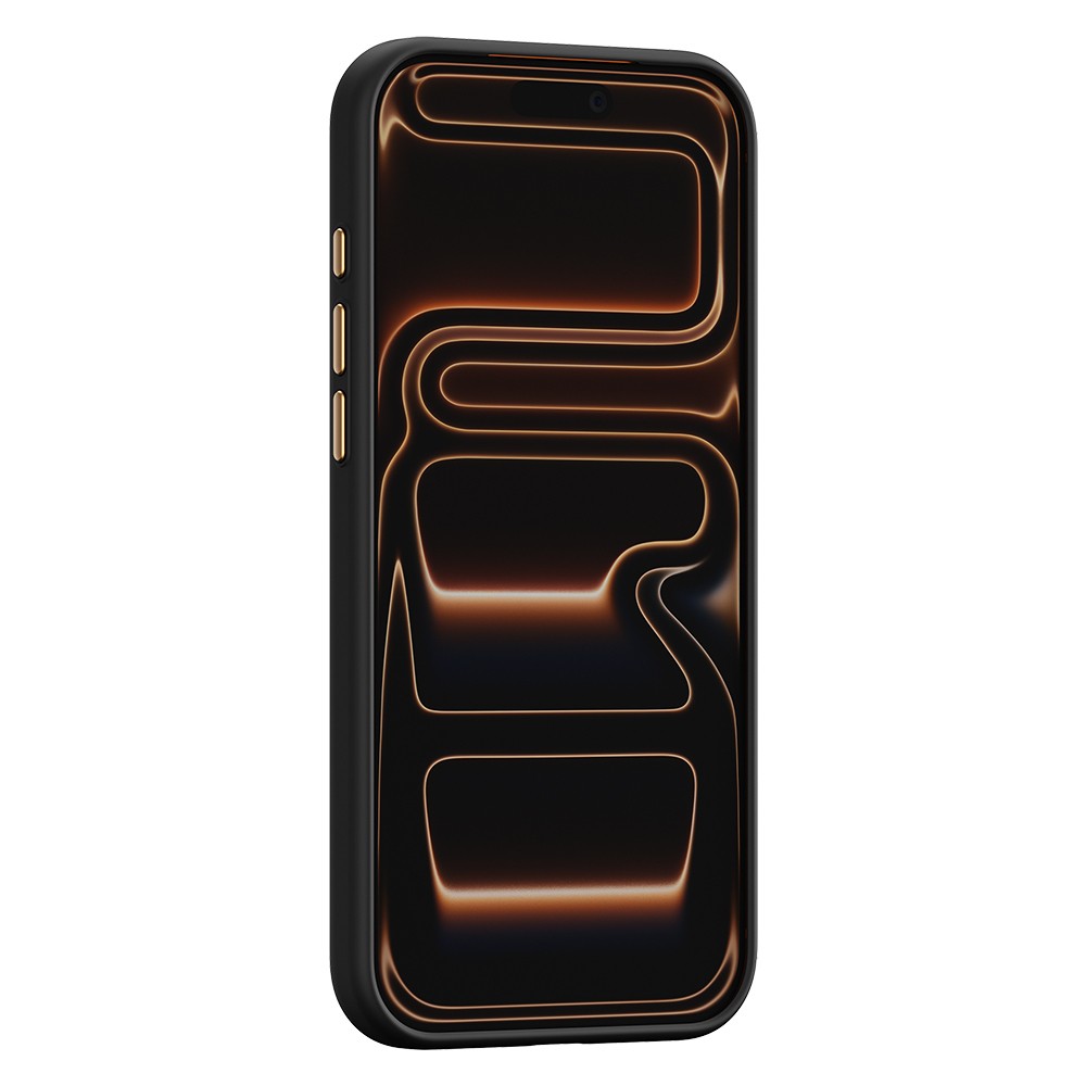 Apple iPhone 17 Pro Max Kılıf M-safe Şarj Özellikli Raptic Aramid Dual Rise Serisi 24 Ayar Altın Kaplamalı Karbon Kapak