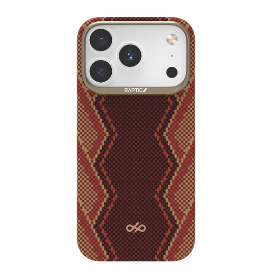 Apple iPhone 17 Pro Max Kılıf M-safe Şarj Özellikli Raptic Aramid Skin Bionic Serisi Kapak Kırmızı