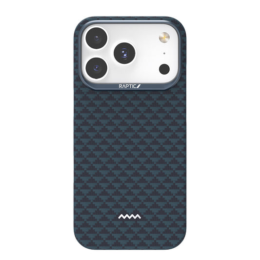 Apple iPhone 17 Pro Max Kılıf M-safe Şarj Özellikli Raptic Aramid Skin Origin Serisi Kapak Lacivert