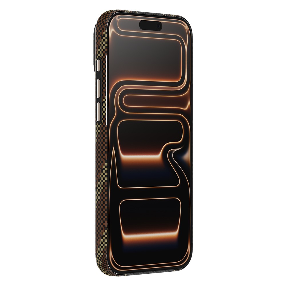Apple iPhone 17 Pro Max Kılıf M-safe Şarj Özellikli Raptic Aramid Skin Scepter Serisi Karbon Kapak
