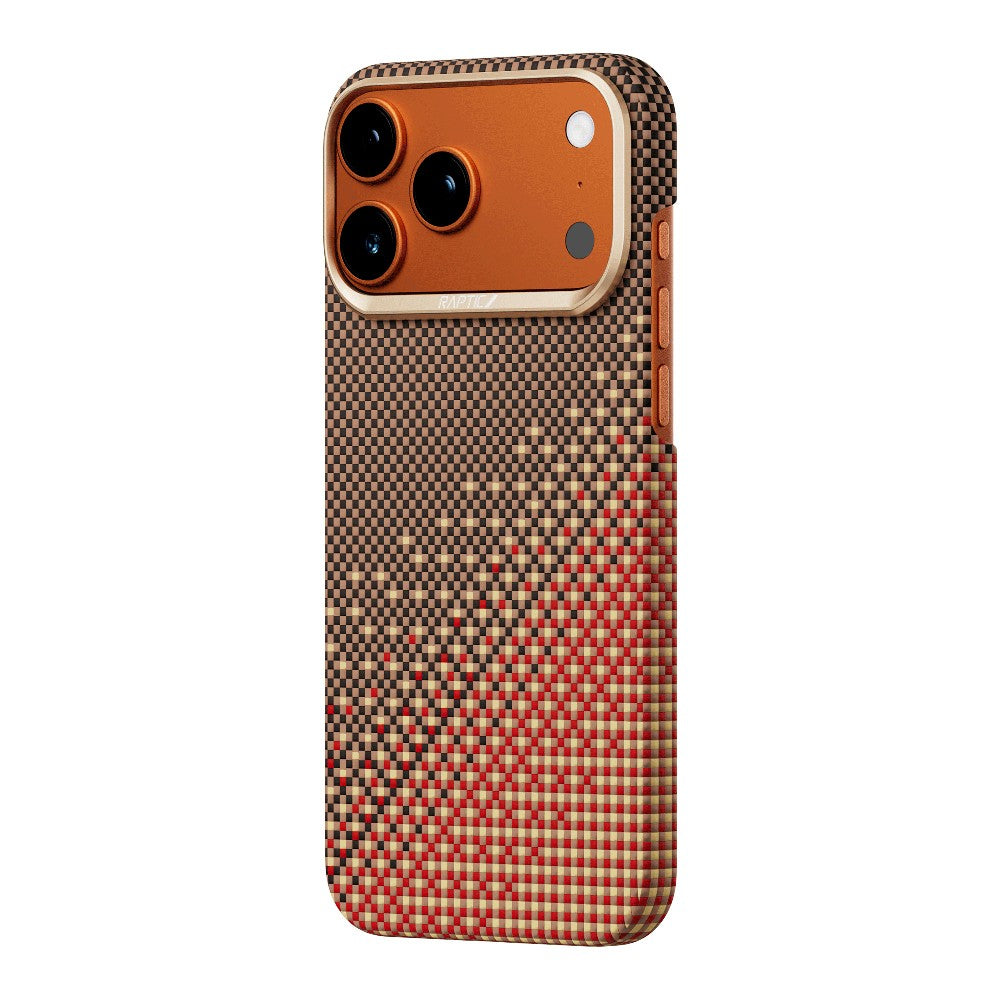 Apple iPhone 17 Pro Max Kılıf M-safe Şarj Özellikli Raptic Aramid Skin Serenity Serisi Karbon Kapak