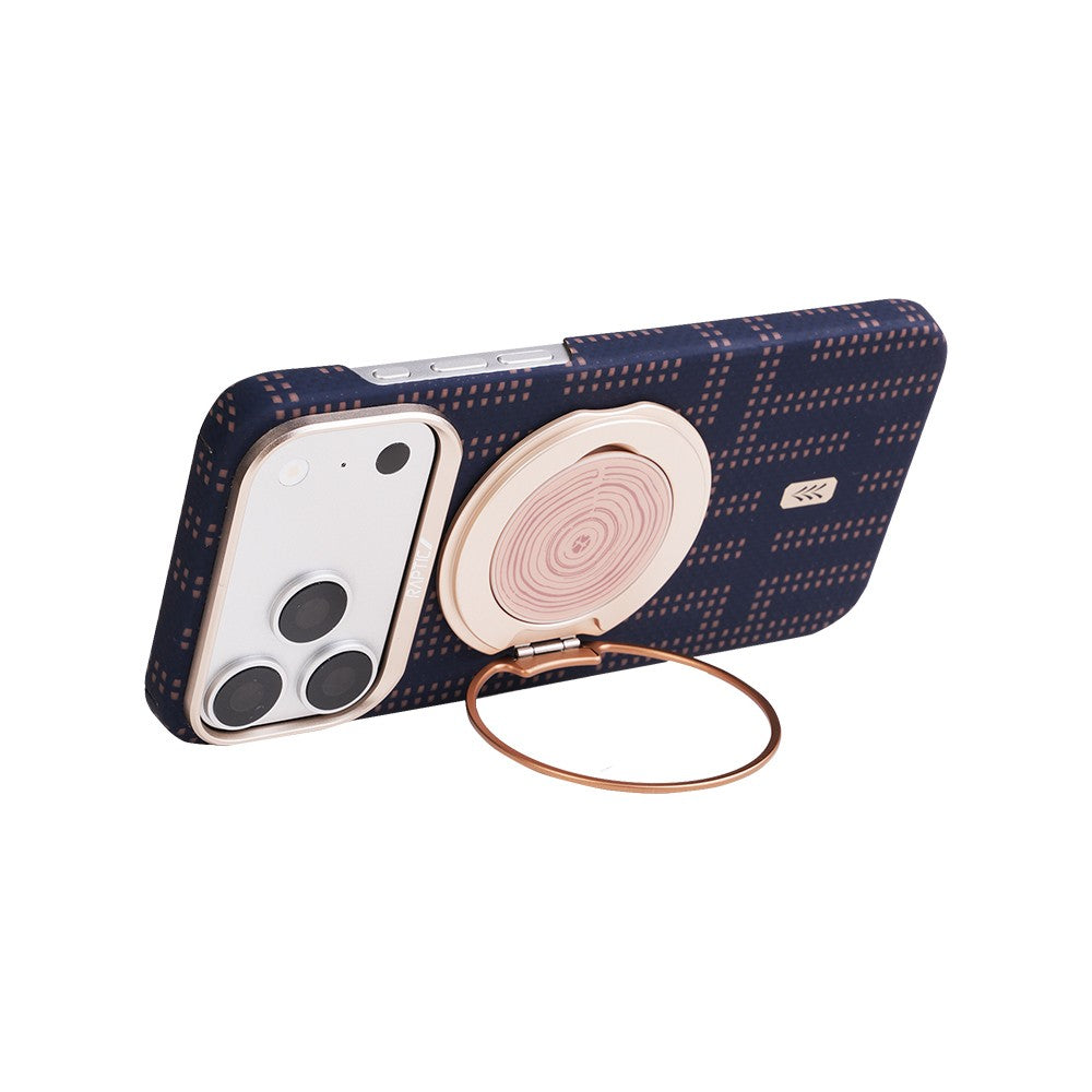 Apple iPhone 17 Pro Max Kılıf M-safe Şarj Özellikli Raptic Aramid Skin Serisi Karbon Kapak