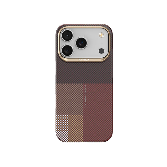 Apple iPhone 17 Pro Max Kılıf M-safe Şarj Özellikli Raptic Aramid Skin Transform Serisi Kapak Kahverengi