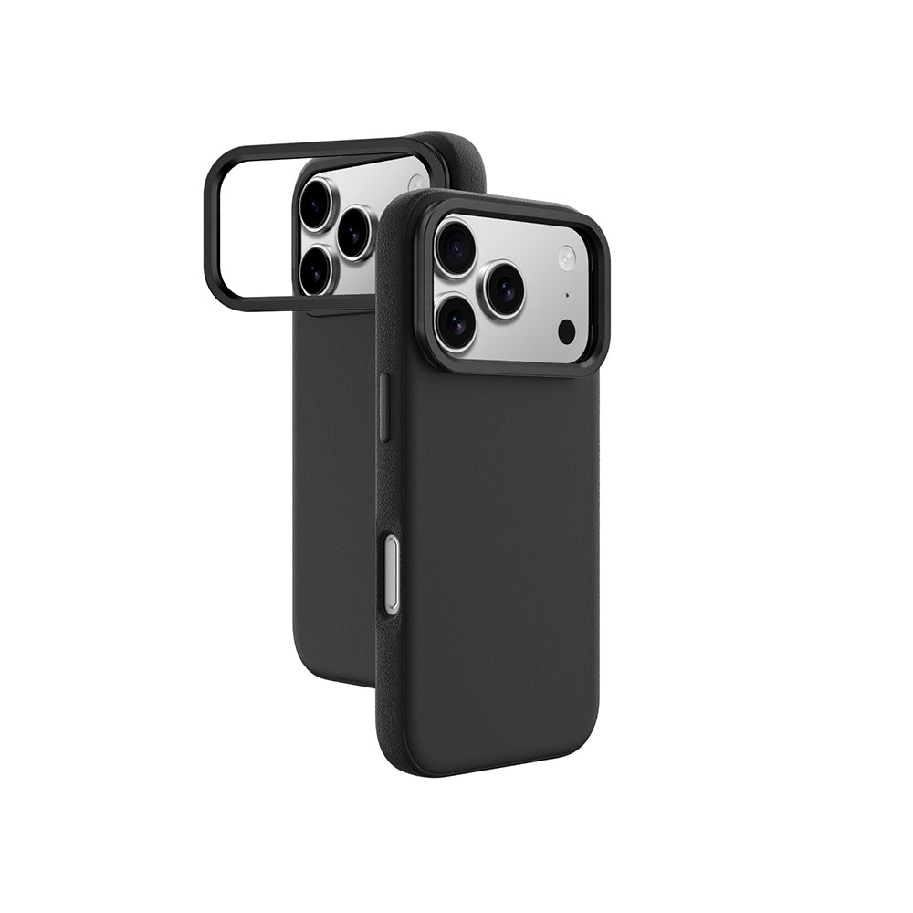 Apple iPhone 17 Pro Max Kılıf M-safe Şarj Özellikli Standlı Amazingthing Glamour Mag Serisi PU Kapak Siyah