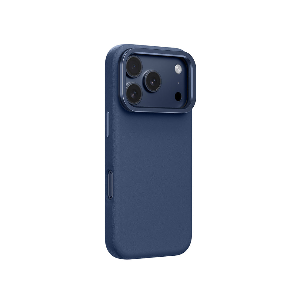 Apple iPhone 17 Pro Max Kılıf M-safe Şarj Özellikli Standlı Amazingthing Glamour Mag Serisi PU Kapak Mavi