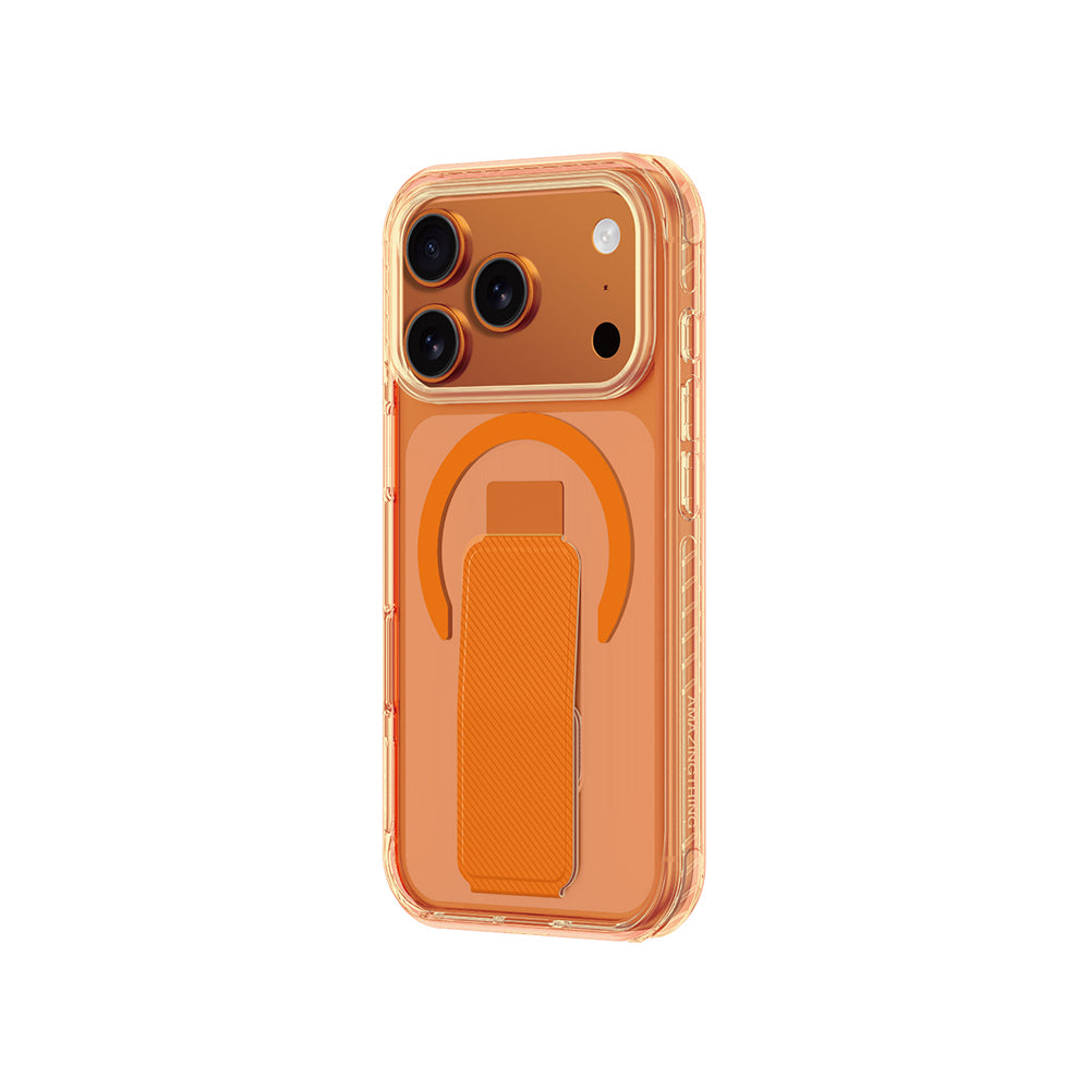 Apple iPhone 17 Pro Max Kılıf M-safe Şarj Özellikli Standlı Amazingthing Titan Pro Plus Kapak Mavi