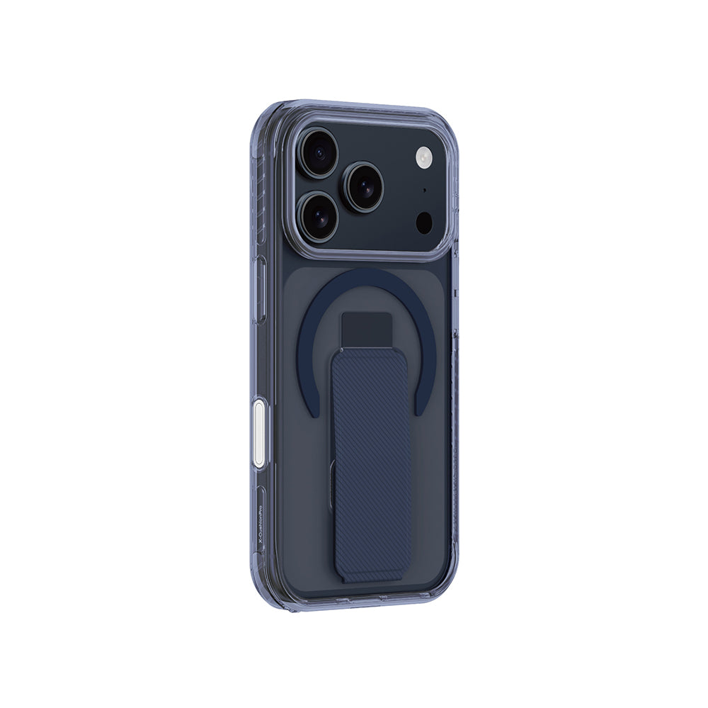 Apple iPhone 17 Pro Max Kılıf M-safe Şarj Özellikli Standlı Amazingthing Titan Pro Plus Kapak Mavi