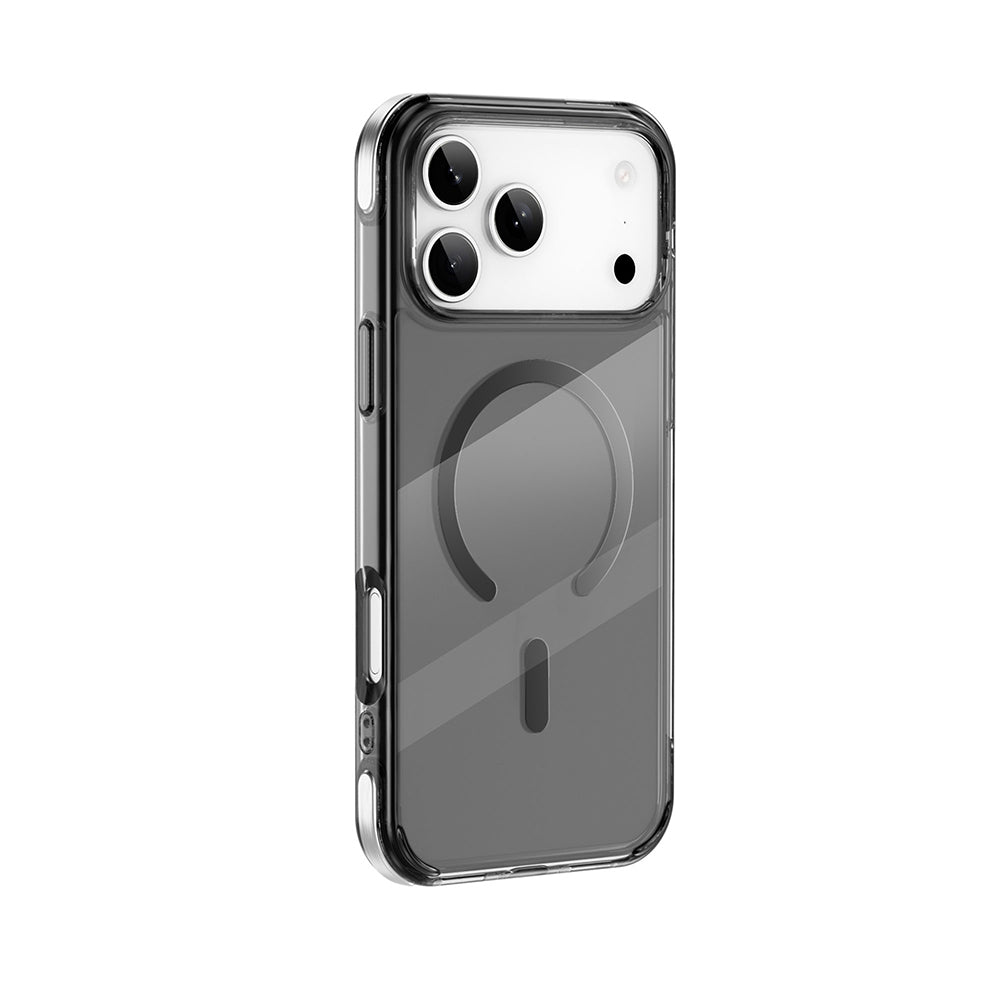 Apple iPhone 17 Pro Max Kılıf M-safe Şarj Özellikli Wiwu MCC-702 Titanyum Pro Serisi Sert PC Kapak Şeffaf