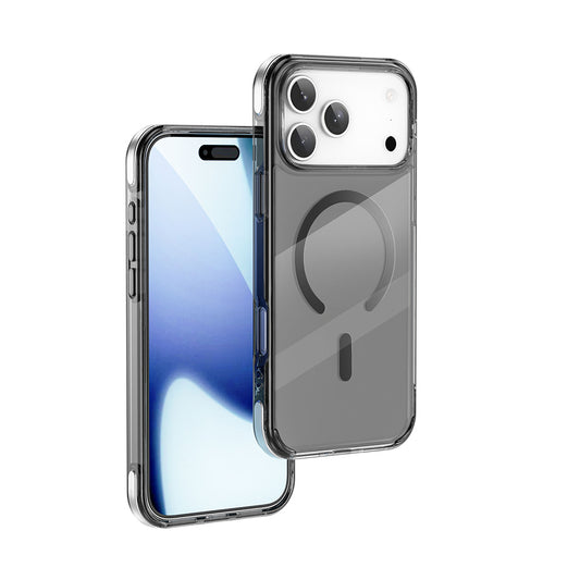 Apple iPhone 17 Pro Max Kılıf M-safe Şarj Özellikli Wiwu MCC-702 Titanyum Pro Serisi Sert PC Kapak Şeffaf