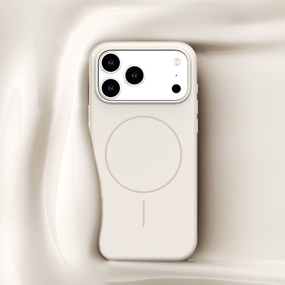 Apple iPhone 17 Pro Max Kılıf M-safe Şarj Özellikli Wlons Liza Kapak Beyaz