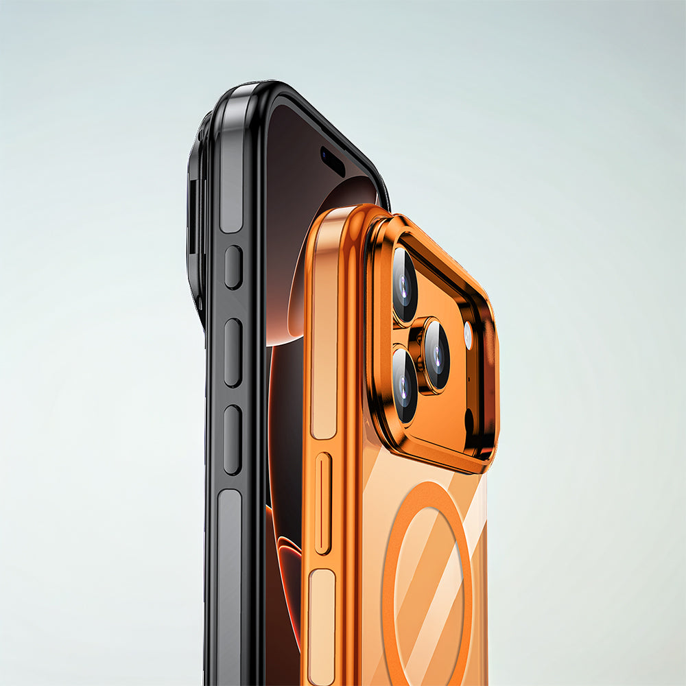 Apple iPhone 17 Pro Max Kılıf M-safe Şarj Özellikli Wlons Standlı Efsane Kapak Siyah