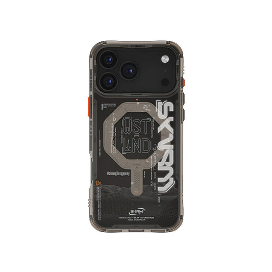 Apple iPhone 17 Pro Max Kılıf M-safe Şarj Özellikli Yazı Desenli Airbag Tasarımlı Skinarma Sonix Kapak Şeffaf