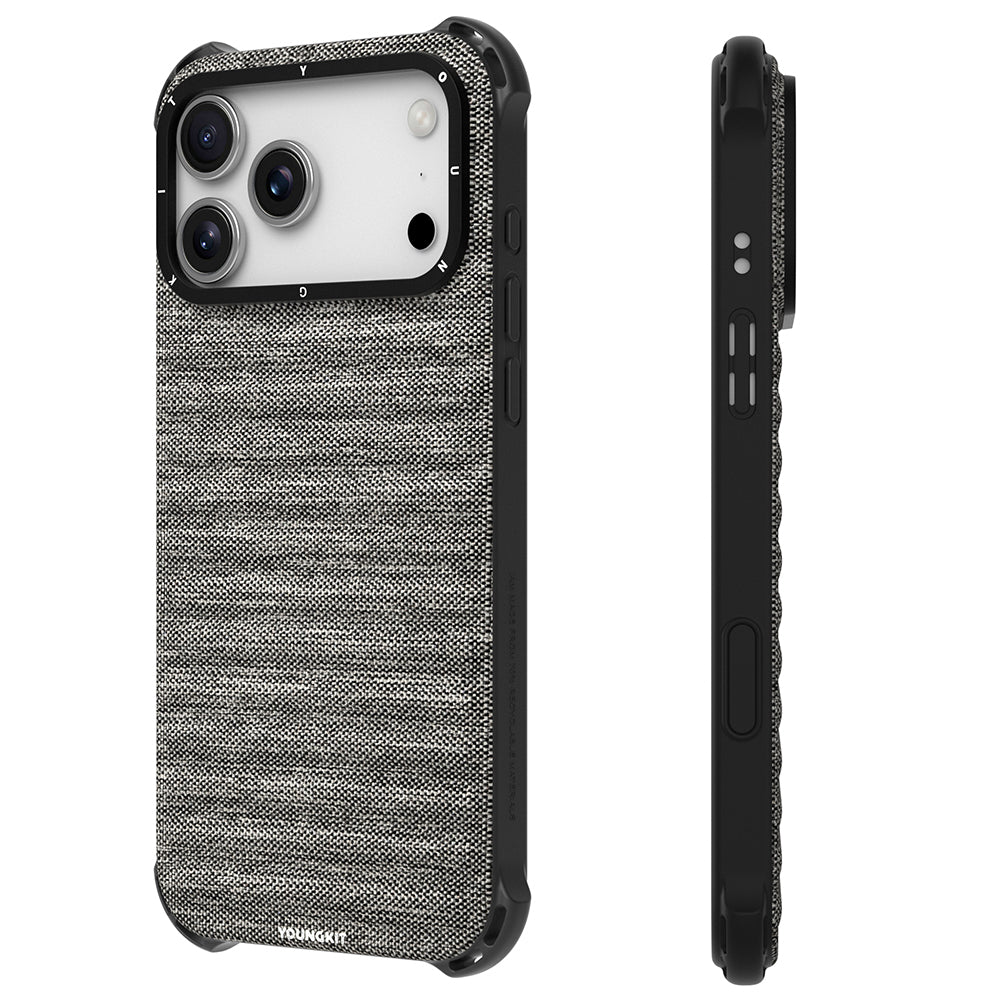 Apple iPhone 17 Pro Max Kılıf M-safe Şarj Özellikli Youngkit Canvas Serisi Kapak Mavi
